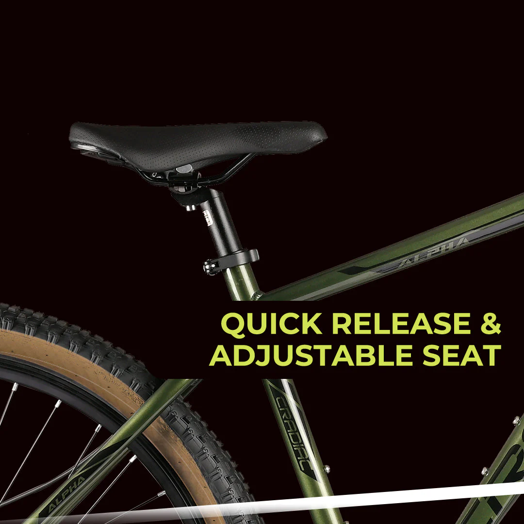 CRADIAC Alpha PRO GEN 2-21 Speed 6061 Alloy Cycle 27.5 T 21 Speed Gear Bicycle For Men With Front Zoom Lockout Suspension & Dual Disc Brake Mountain Bike | 15+ Years, Unisex, 18 Inch, Militorygreen - Image 7