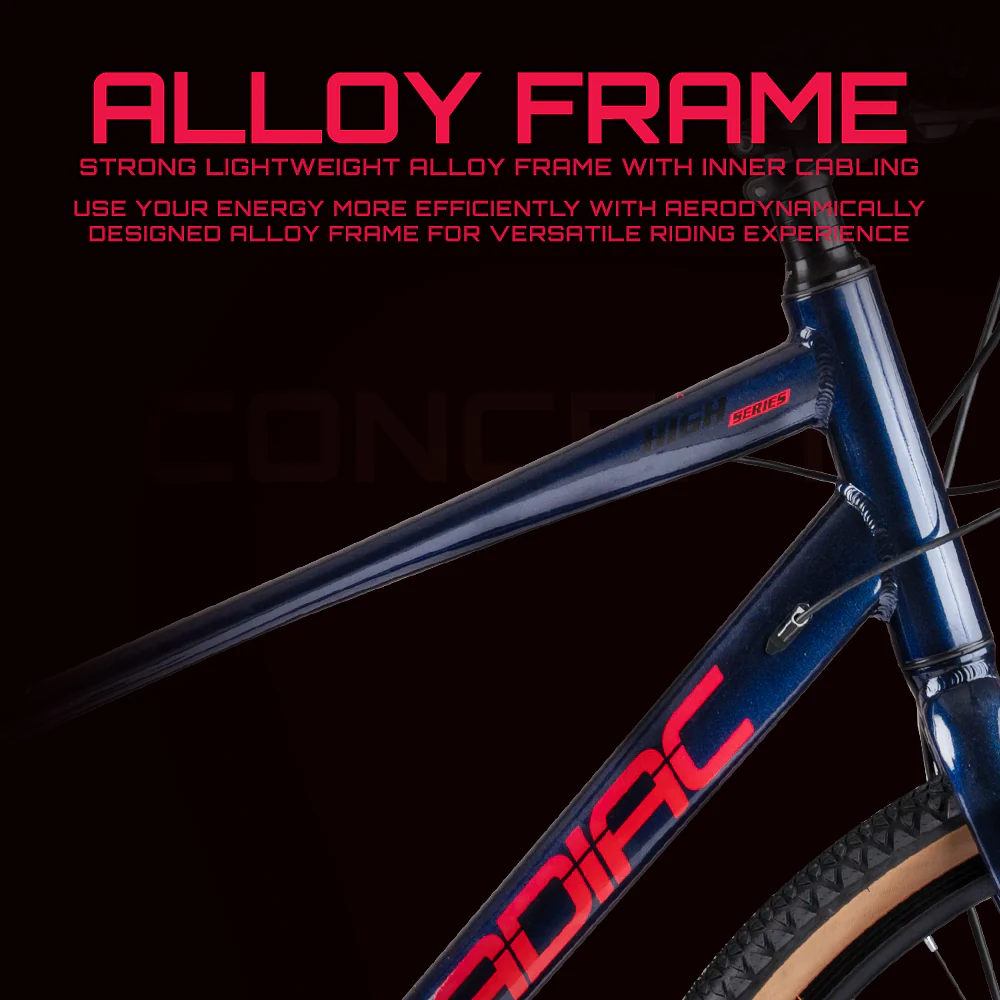 CRADIAC - Concept X | 24 Speed Gear GRAVEL Cycle | 700 * 47 C Bike | Rigid Fork | 6061 Alloy Frame | Nylon Tires | Shimano hydraulic Dual DISC Brakes | Ideal for 15+ Years Men/Boys/Girls - Image 7