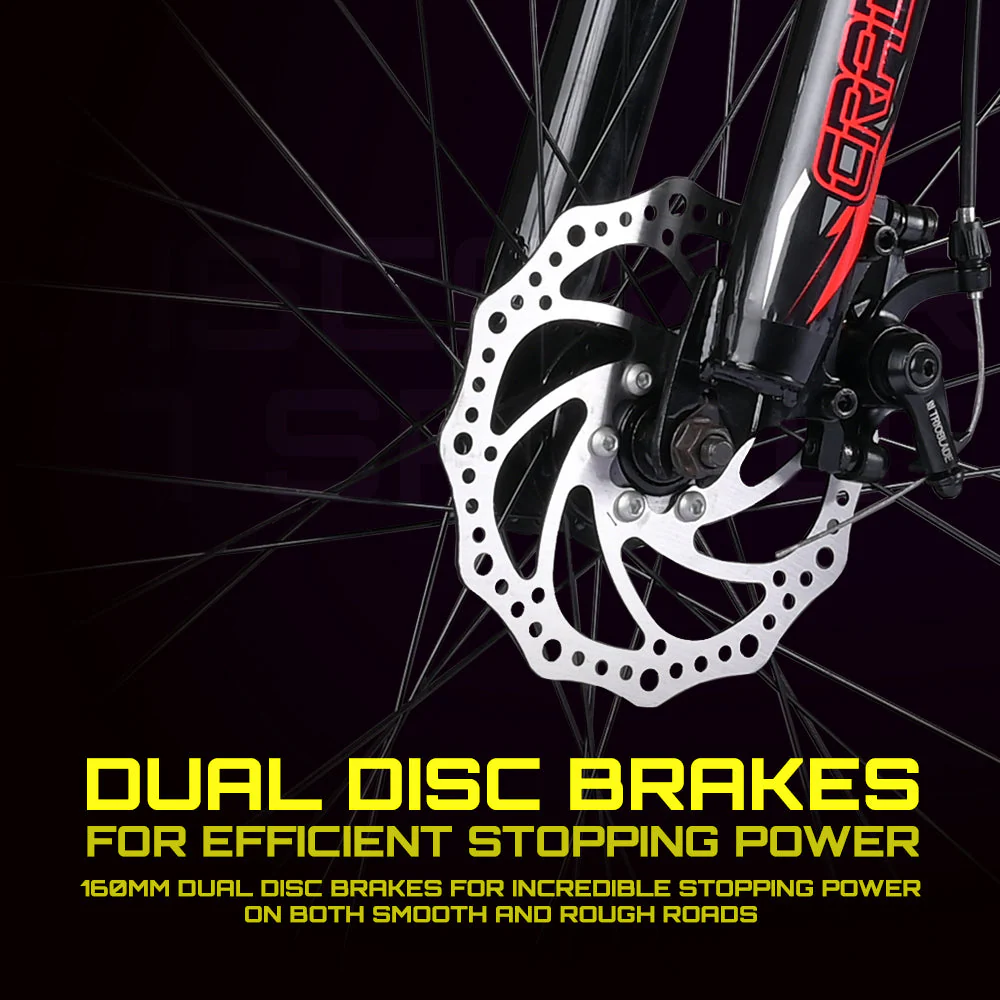 CRADIAC Discover PRO 7 Speed Steel High Performance Gear Hybrid Cycles for Men with Front Suspension & Disc Brakes | Ideal for 15+ Years, Unisex, Frame Size : 18.5 Inch | 700 * 35C Tires - Image 5