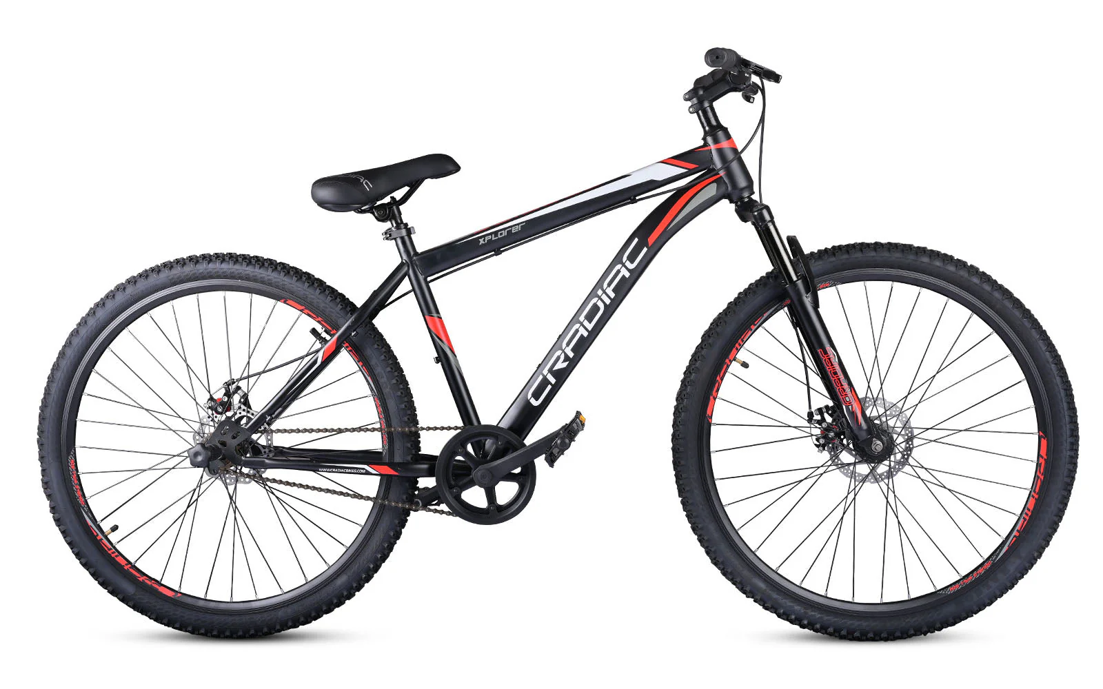Cradiac Xplorer Single Speed High Performance Steel Mountain Cycles for Men with Front Suspension & Dual Disc Brake MTB Bike 29 T | Ideal for 15+ Years, Unisex, Frame Size : 18.5 inch - Image 3